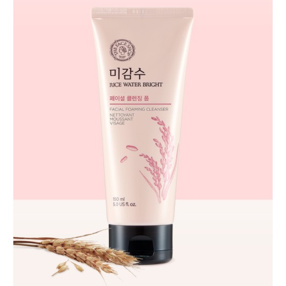 Sữa rửa mặt THE FACE SHOP tạo bọt làm sạch sáng da nước gạo