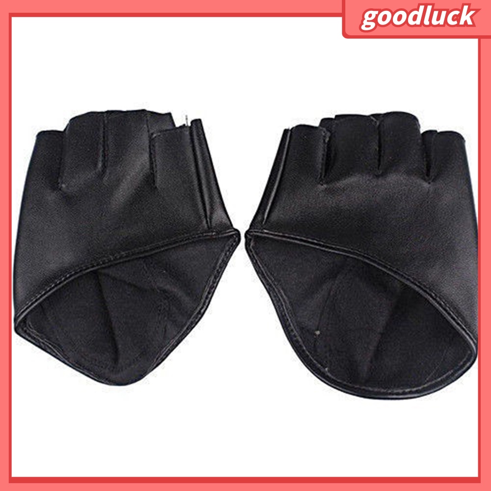 Găng Tay Giả Da Hở Ngón Dành Cho Nữ