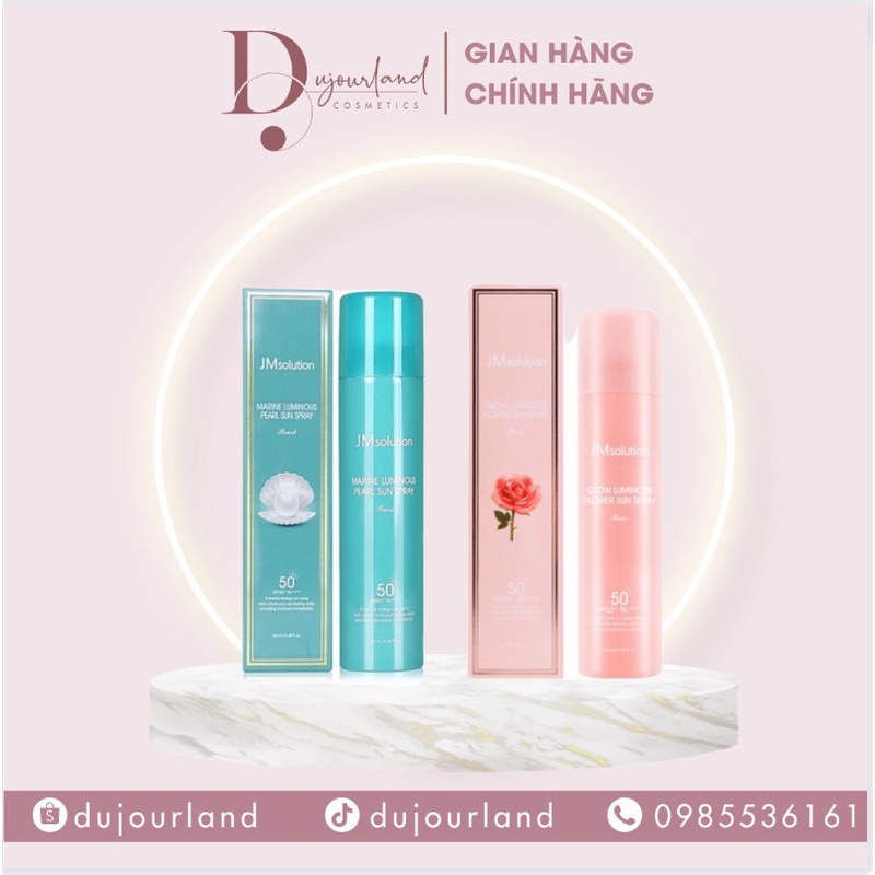 Xịt chống nắng JM solution màu xanh 180ml Hàn Quốc