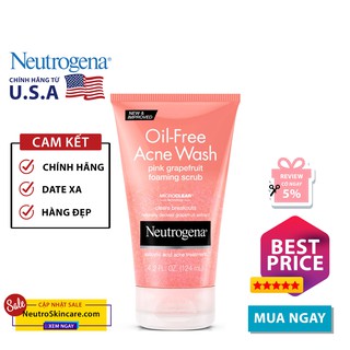 Sữa rửa mặt Neutrogena Oil Free Acne Wash Pink Grapefruit Scrub 124ml