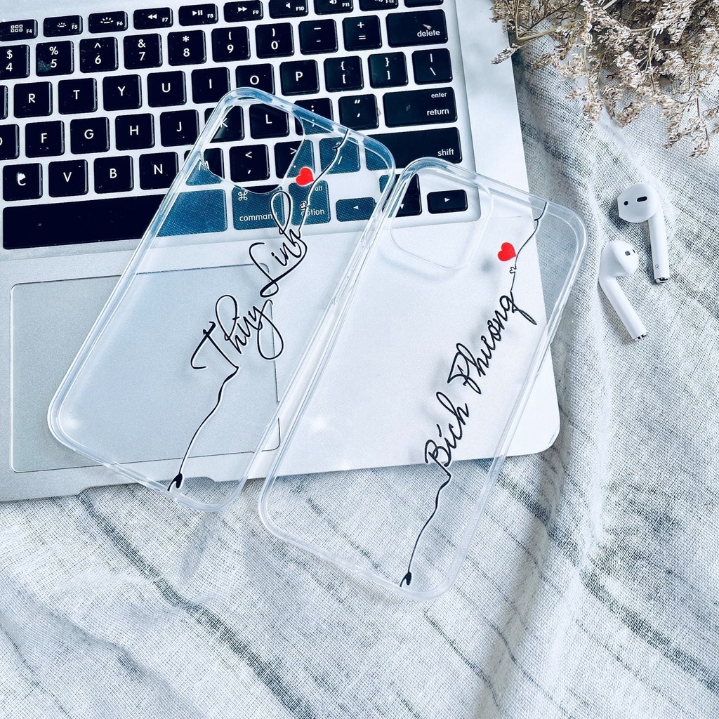 Ốp lưng in tên, chữ kí miễn phí thiết kế theo yêu cầu