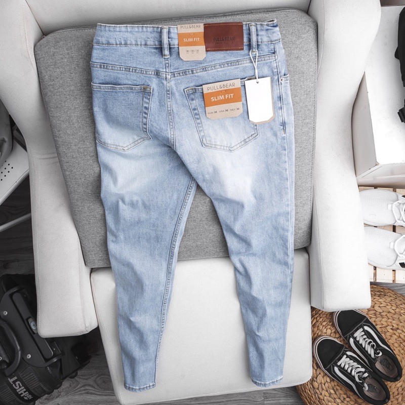 Quần jean nam mài rách ống ôm nhẹ thời trang cao cấp | BigBuy360 - bigbuy360.vn