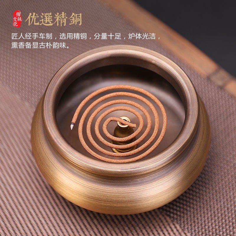 ☊Lư hương bằng đồng nguyên chất gỗ đàn gia dụng trong nhà tủ thờ dòng siêu lớn cắm đồ dùng Phật cho
