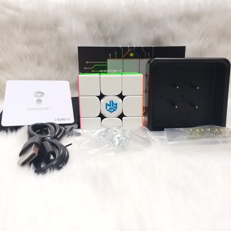 Rubik Gan i Play v2 3x3x3 Stickerless cao cấp kết nối Bluetooth - Rubik 3x3 cao cấp
