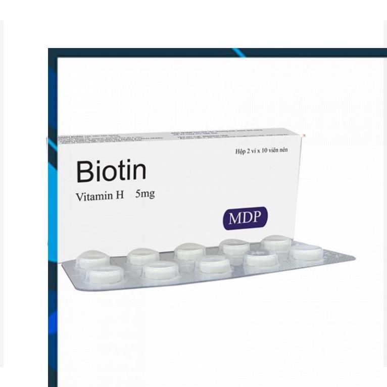 BIOTIN MEDIPHAR USA - VITAMIN H 5mg Bổ Sung Biotin Giúp Da Đẹp, Tóc Dày Bóng, Móng Khoẻ Hộp 20 Viên NHÀ THUỐC SÀI GÒN