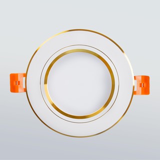 Đèn LED âm trần Downlight viền vàng 5W/7W/9W/12W kính mờ đế đen (as trắng, vàng, trung tính)