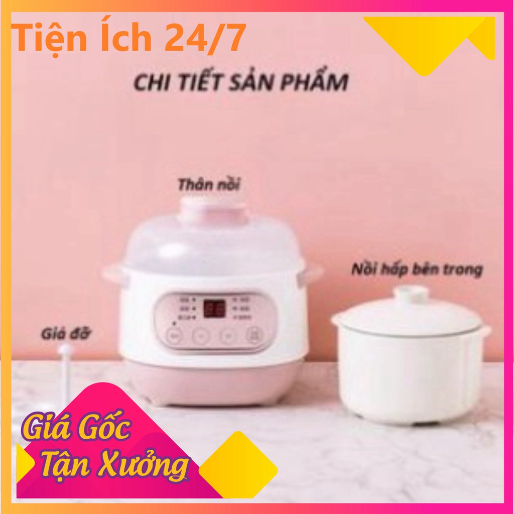 💕Bảo Hành 12 Tháng💕 Nồi Hầm Cháo, Kho Cá Chậm, Hầm Cách Thủy, Ninh Cháo Cho Bé 4In 1 Tiện Dụng Cho Gia Đình Bạn - [Tiệ