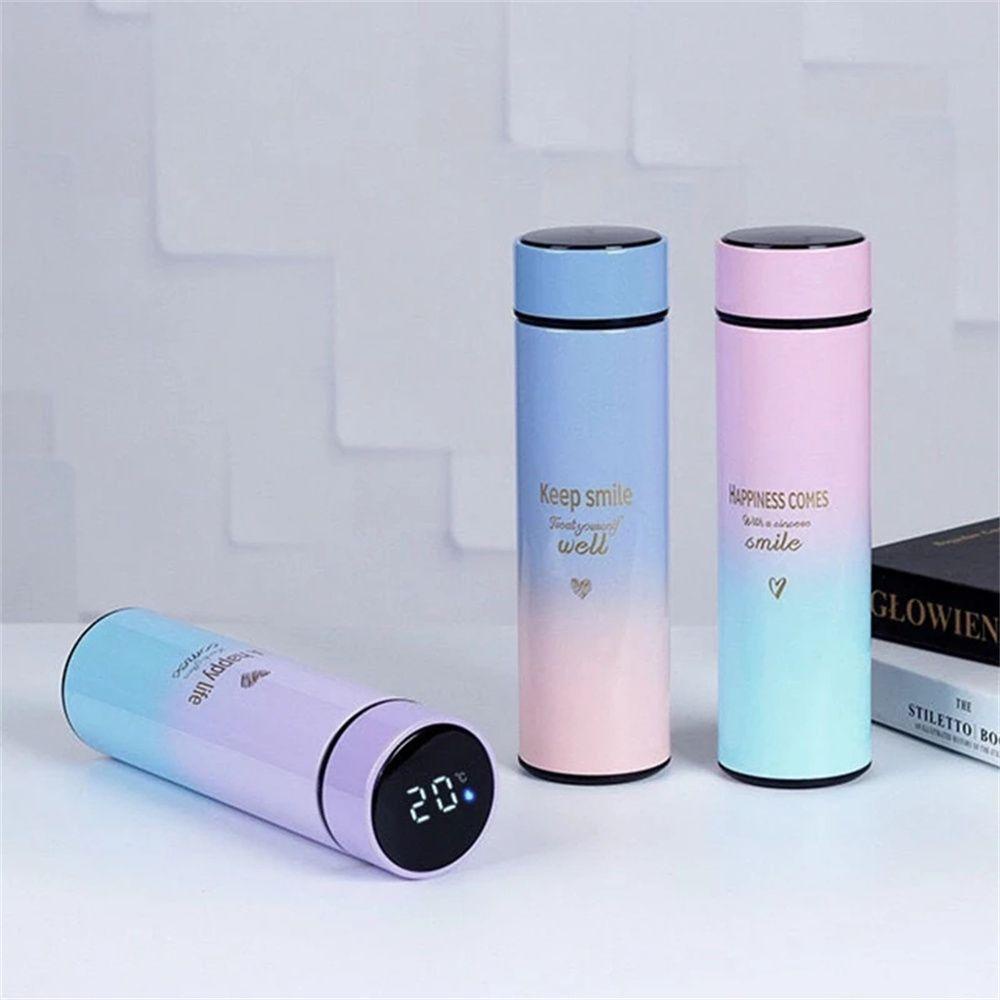 KUNHEV Bình Nước Giữ Nhiệt Có Đèn Led Hiển Thị