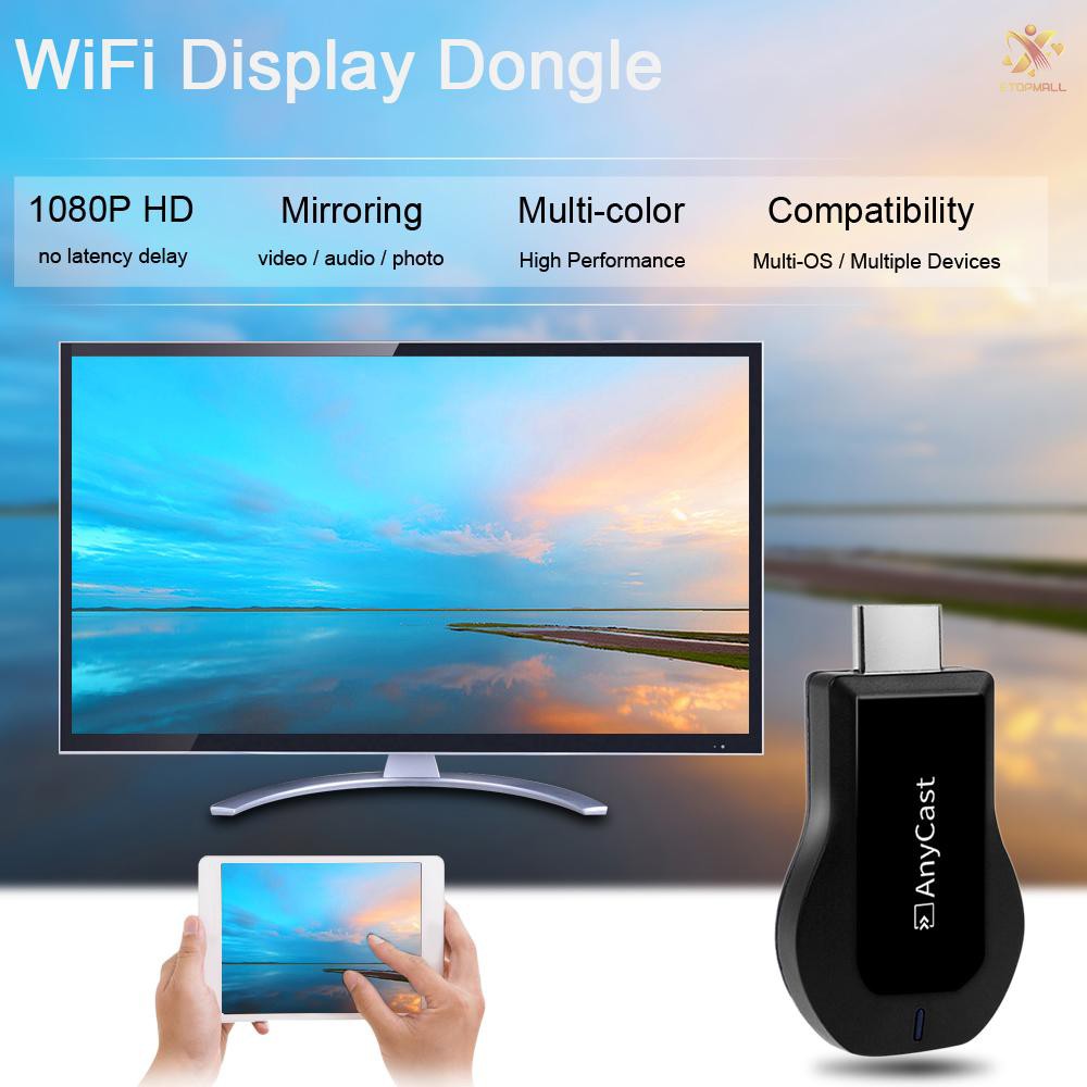 Thiết Bị Chia Sẻ Hình Ảnh Không Dây Anycast 1080p Hd Kèm Phụ Kiện