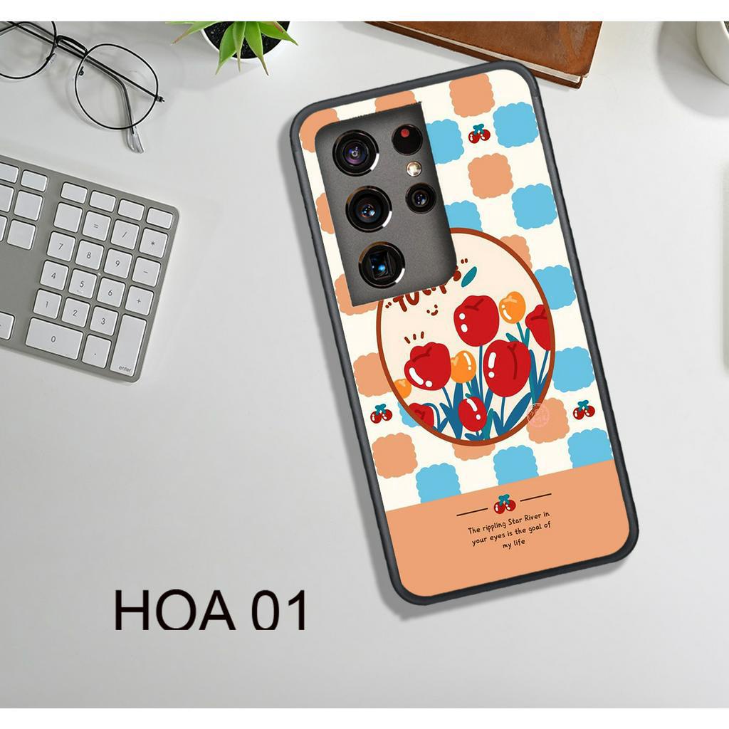 Ốp Lưng  Samsung S22 5G - S22 Plus - S22 Ultra - S23 5G - S23 Plus - S23 Ultra , In Hình HOA, Màu Sắc Bắt Mắt.