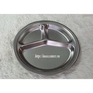 Khay cơm inox 3 ngăn cao cấp