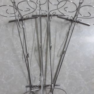 Combo 4 móc treo lồng inox hoa văn hoặc trơn