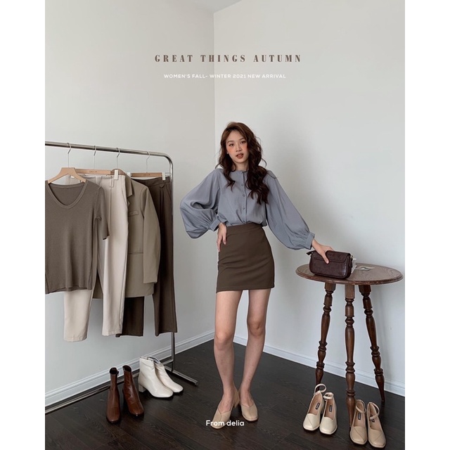 811 CHÂN VÁY NGẮN CHỮ A TRƠN