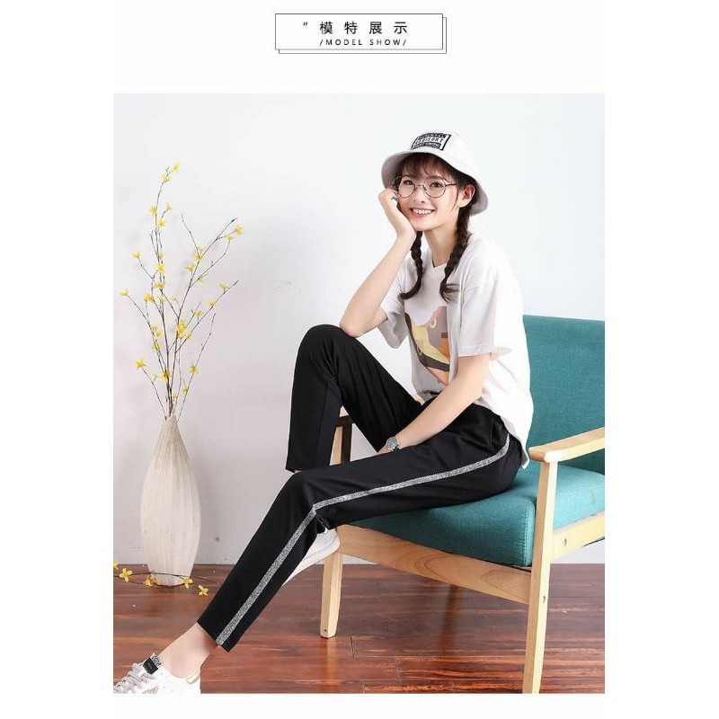 Quần baggy umi phối sọc, quần tây sọc thể thao chất co dãn đẹp nhất 2021