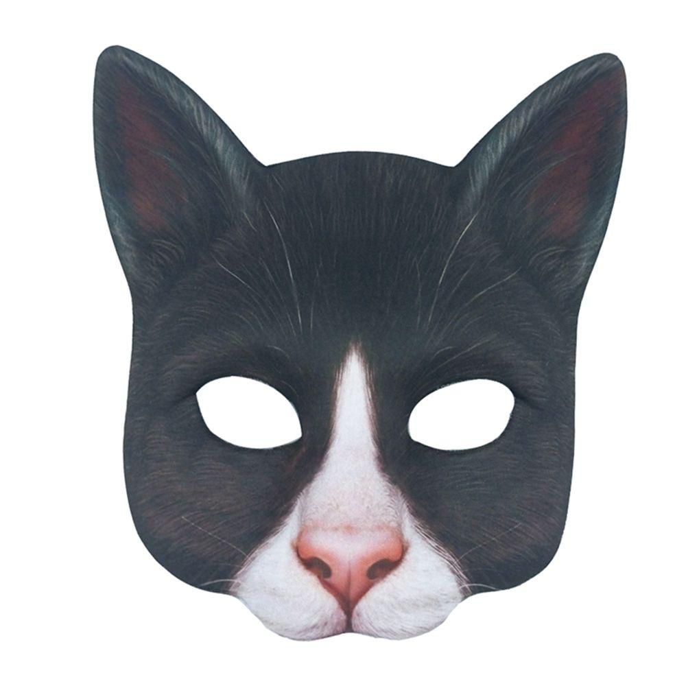 Mặt Nạ Che Mắt Hình Mèo Bằng Lông Xù Trang Trí Tiệc Giáng Sinh / Lễ Hội / Halloween Cho Người Lớn Và Trẻ Em