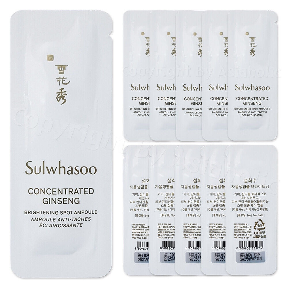 1 gói huyết thanh tinh chất siêu dưỡng trắng da mờ nám Sulwhasoo concentrated Gíneng brightening spot ampoule 1ml