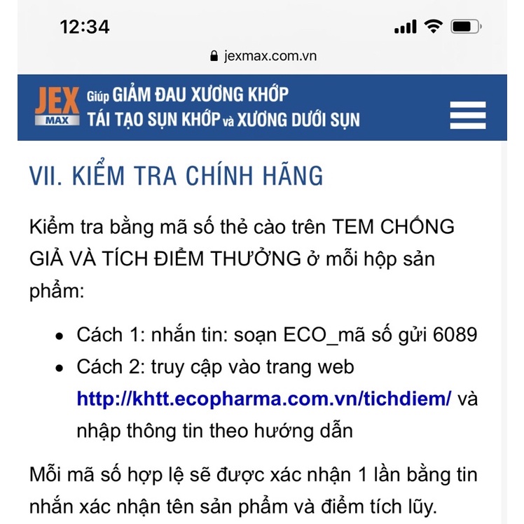 ( TÍCH ĐIỂM Mua 4 tặng 1 ) JEX MAX NEW- HỘP 30 VIÊN