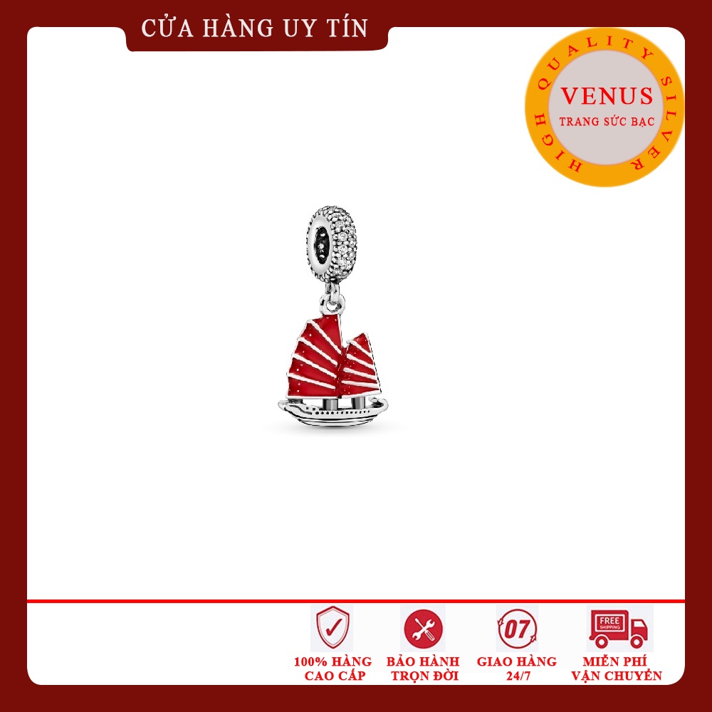 Hạt charm thuyền buồm đỏ- Msp158