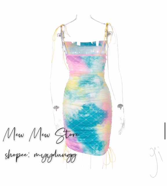 Đầm body loang màu chất thun ôm co giãn sát sao dáng người 💋3.30