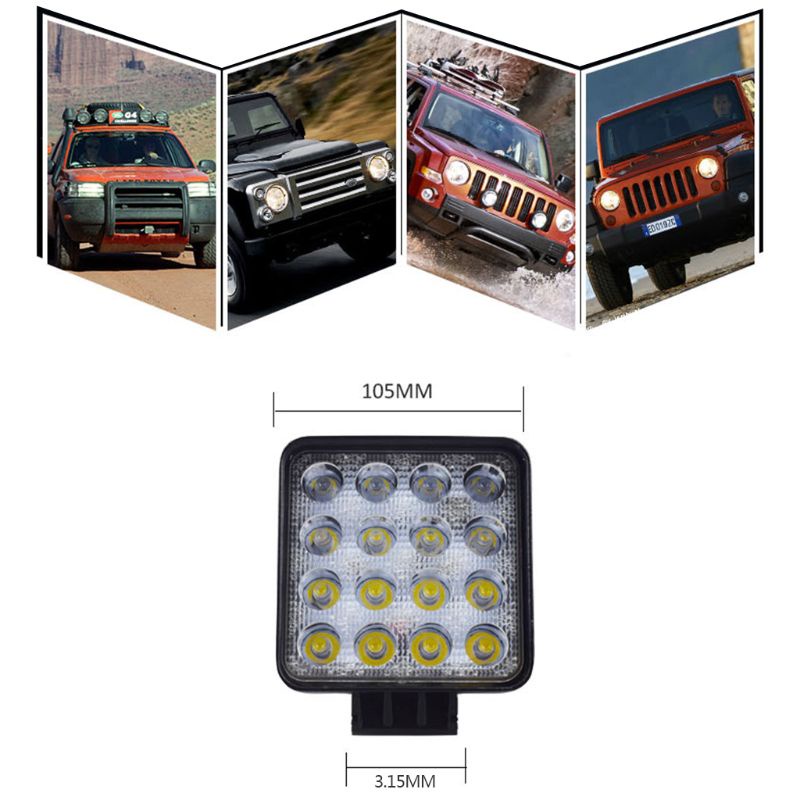 Đèn LED Sương Mù 48W 4 Chuyên Dụng Cho Xe Hơi Địa Hình SUV