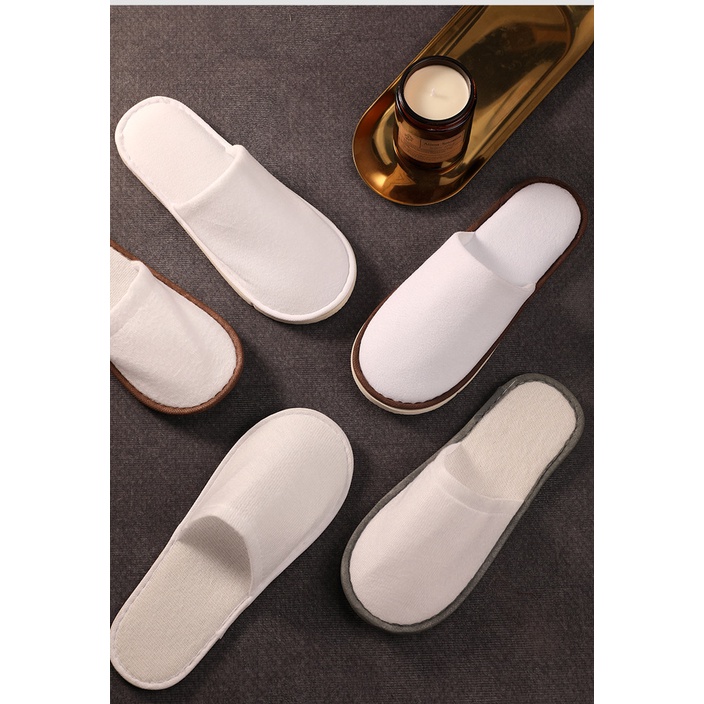 Dép Đi Trong Khách Sạn/Khách Sạn Bằng Vải Không Dệt Dày Dặn Chống Trượt Sử Dụng Một Lần Tiện Lợi