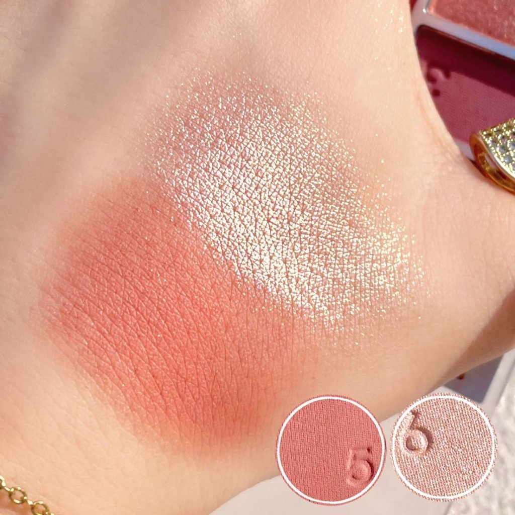 Bảng Phấn Mắt 6 Màu Lì / Má Hồng / Phấn Mắt Tông Đất Sữa Hoạt Hình Dễ Thương Chống Nước Lâu Trôi Cho Người Mới Bắt Đầu