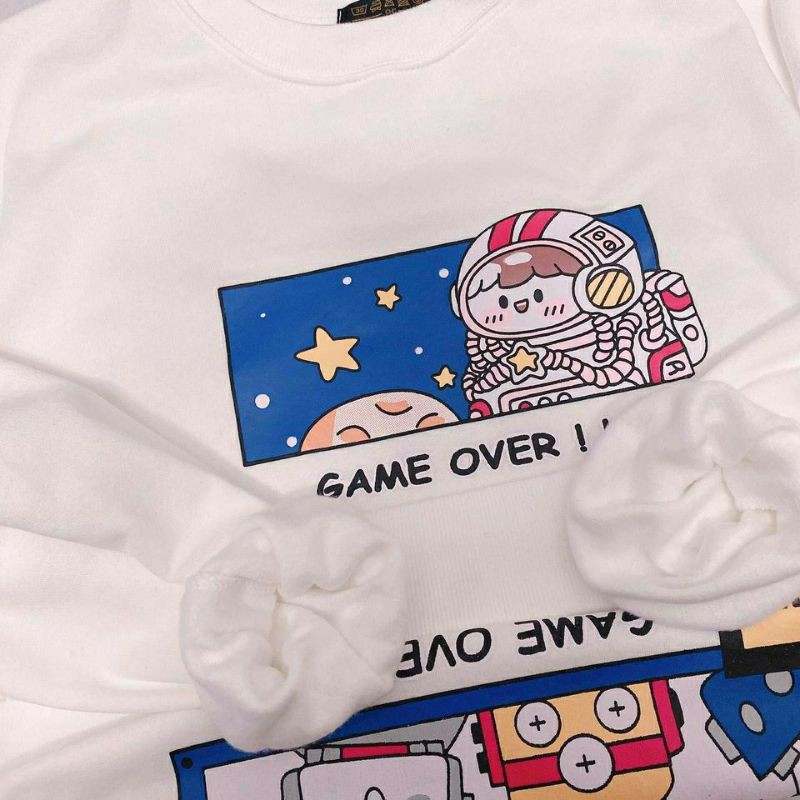 Áo Sweater RORO form rộng unisex (Ảnh thật)