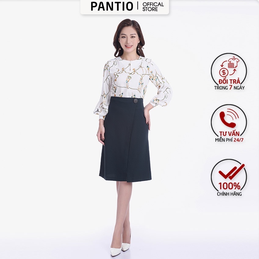 Áo sơ mi chất liệu thô lụa họa tiết đặc biệt dáng boom  FAS52502- PANTIO
