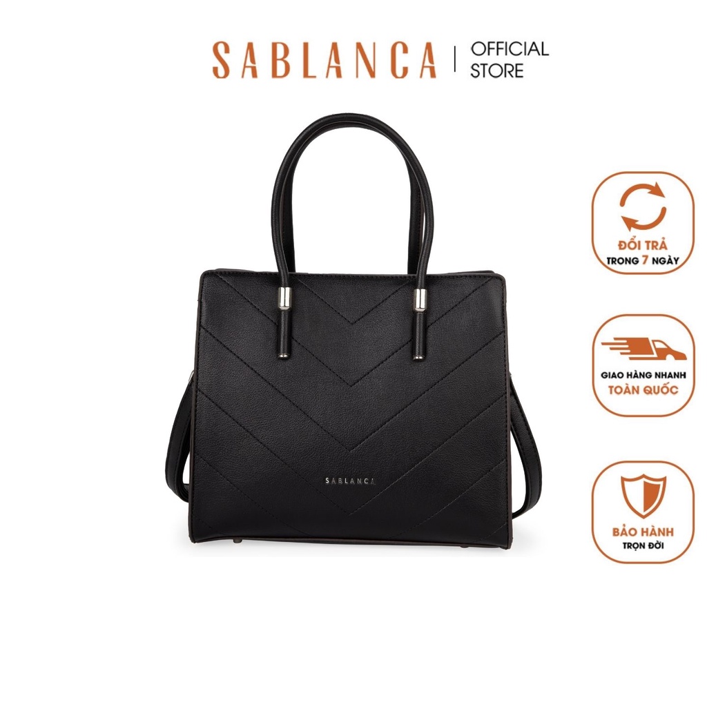 Túi xách tay nữ họa tiết đơn giản Sablanca HB0135