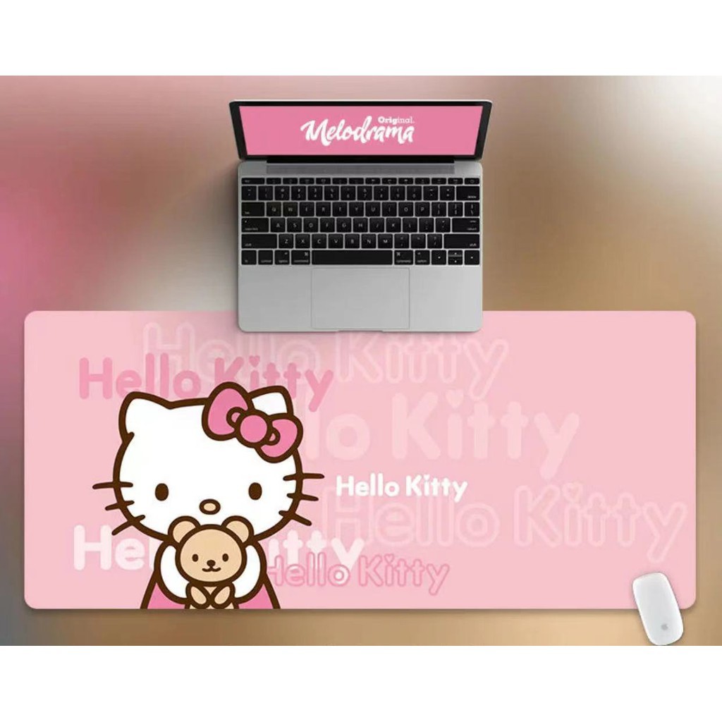 Miếng Lót Chuột Và Bàn Phím Hình Hello Kitty Xinh Xắn