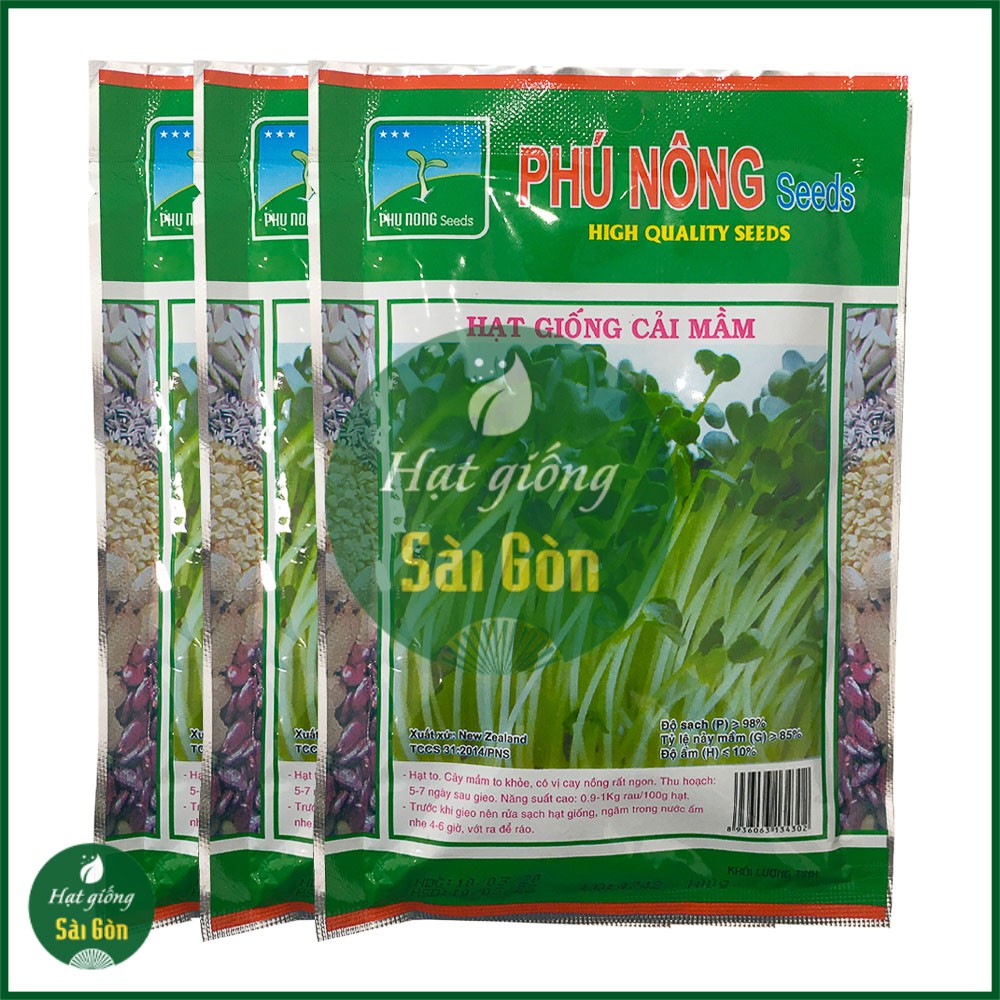 Hạt Giống Rau Mầm Củ Cải Trắng 100gr