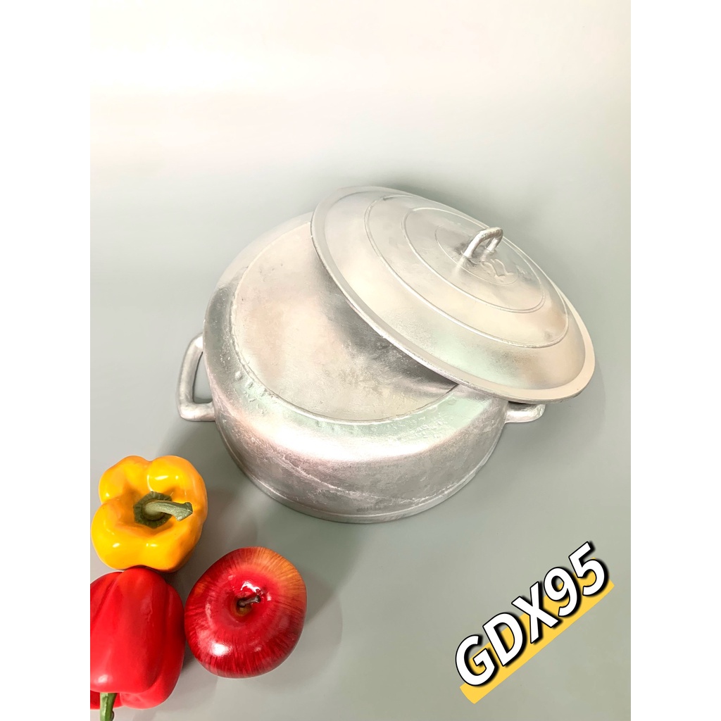 Nồi gang đúc siêu dầy siêu bóng đẹp kho cá nấu cơm siêu ngon