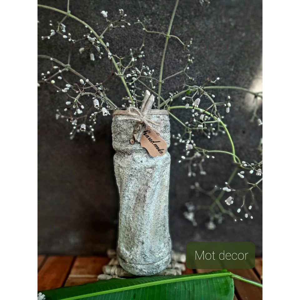 BÌNH HOA DÁNG CAO 22CM NHỰA GIẢ GỐM SỨ CỔ VINTAGE HÀNG HANDMADE DECOR TRANG TRÍ, PHỤ KIỆN CHỤP ẢNH...