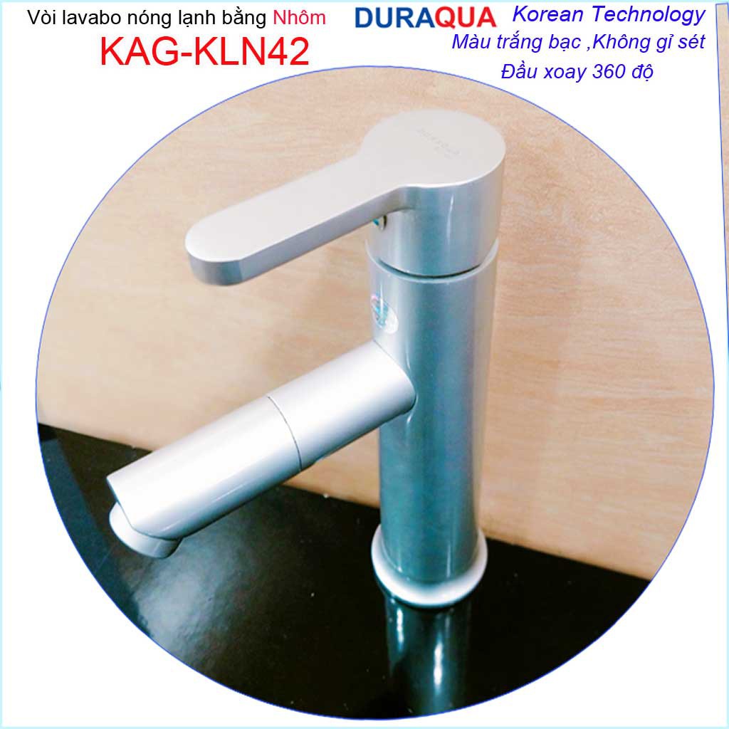 Sales 50% Vòi nhôm Duraqua Korea KAG-KLN42 , Vòi nóng lạnh nhôm cao cấp vĩnh viễn không han gỉ KAG-KLN42