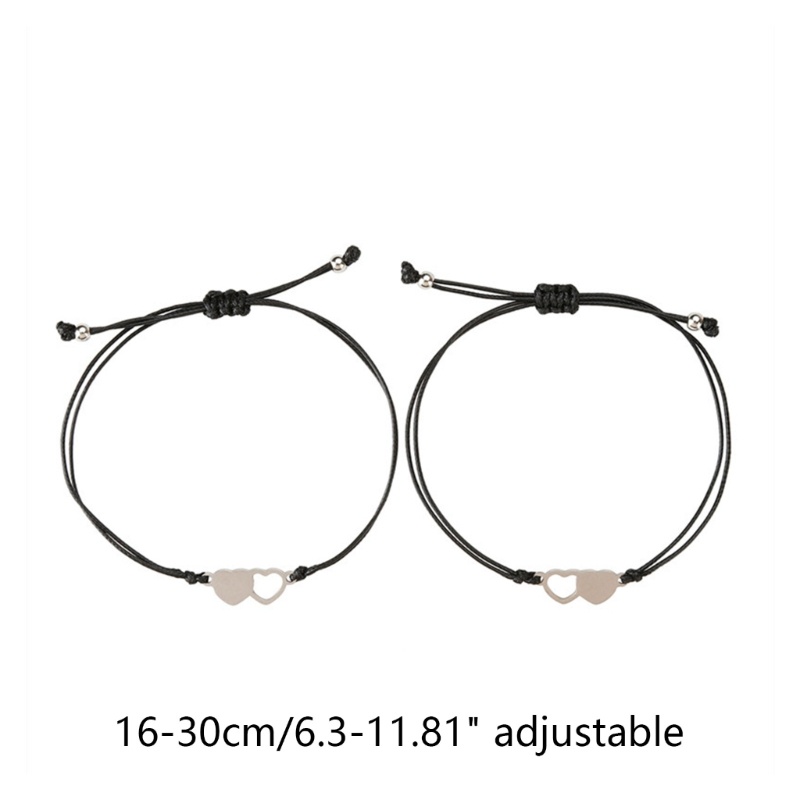 Set 2 Vòng Tay Bện Dây Gắn Thẻ Tình Yêu Cho Mẹ Và Con Gái