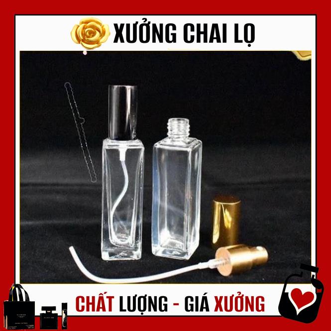 Lọ Chiết Nước Hoa ❤ Chai lọ chiết nước hoa 20ml vuông đựng dầu thơm, phụ kiện du lịch