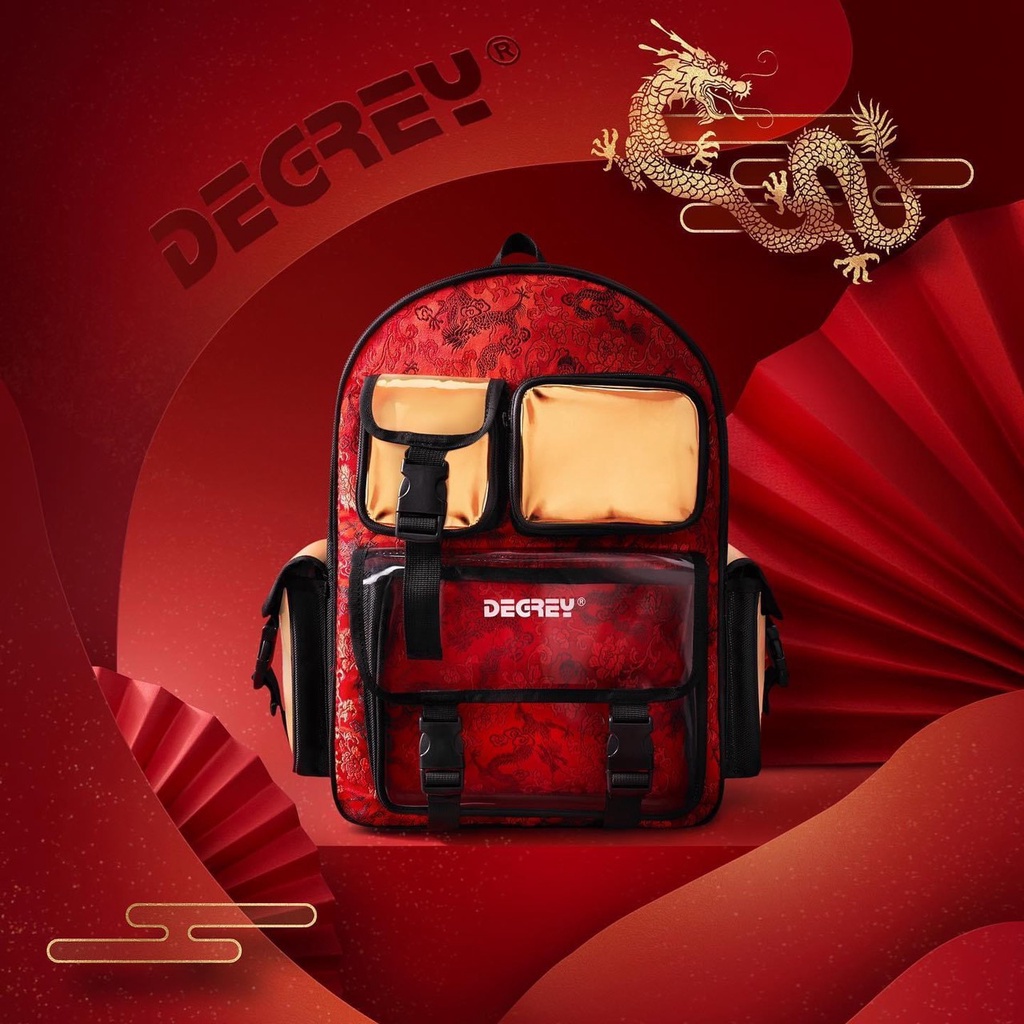 Balo Degrey Đỏ Backpack degrey Red phiên bản giới hạn tết thời trang đi học đi chơi