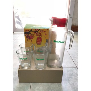 Bộ bình ly thuỷ tinh (1bình + 4cốc)