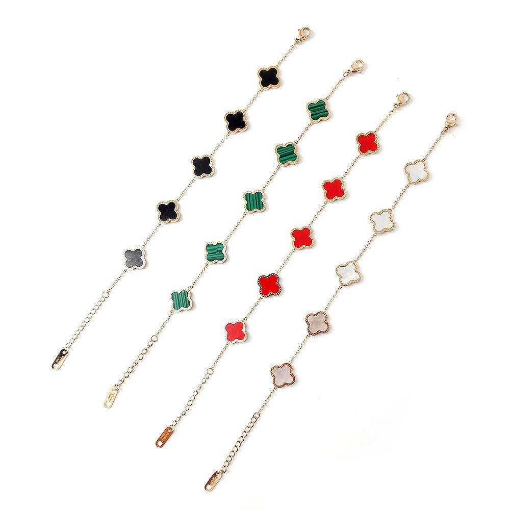 Vòng Tay Cỏ May Mắn VANES1 Phong Cách Hàn Quốc Dễ Thương Ngọt Ngào Cho Nữ