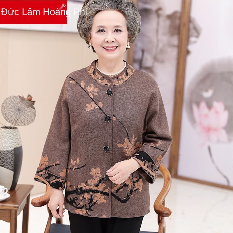Áo khoác thu đông cho phụ nữ trung niên và cao tuổi 60-70 tuổi 80 áo bà ba xuân thu kiểu mới
