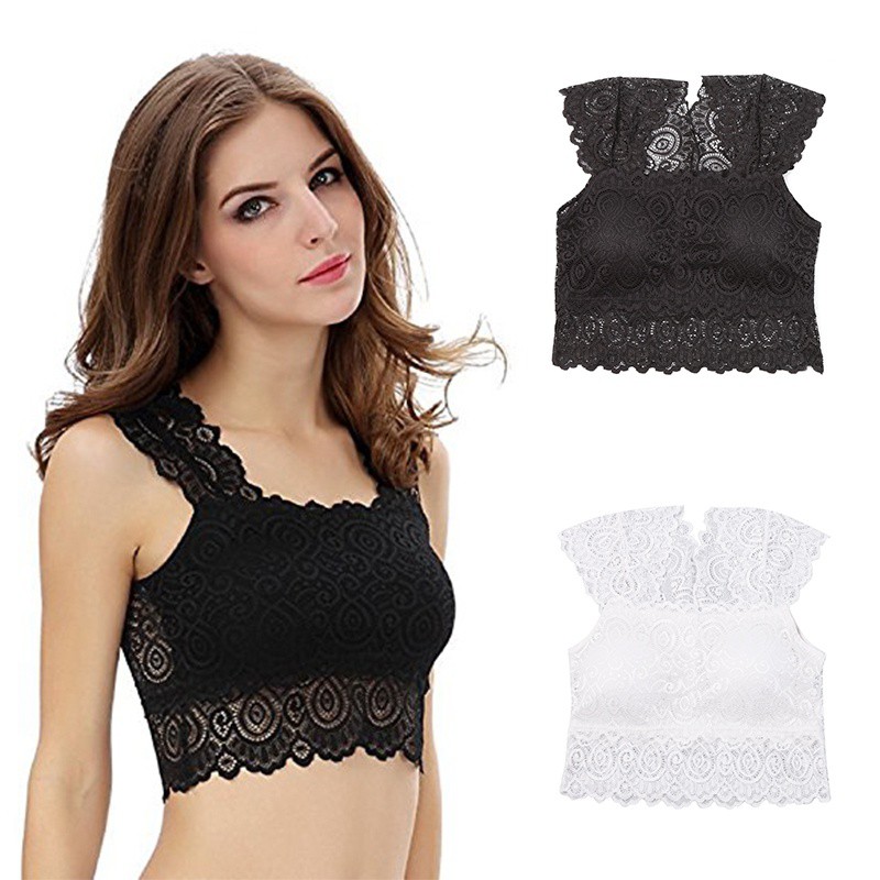 FREESHIP ĐƠN 99K_ Women's Lace Wide Shoulder Strapless Vest | BigBuy360 - bigbuy360.vn