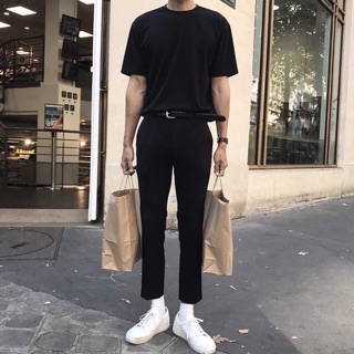 Áo thun nam cổ tròn dáng unisex tay ngắn Basic Tee phông trơn nam nữ