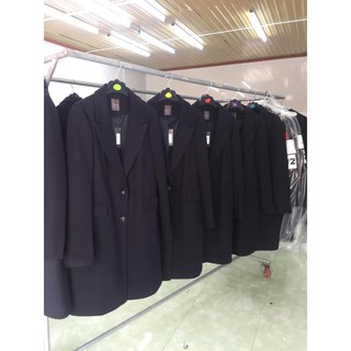 Áo khoác dạ 2 màu đen ghi