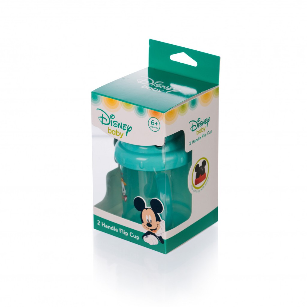 Bình sữa cổ rộng có tay cầm Disney Thái Lan DN80133 125ML/4OZ , núm size M phù hợp 3 month+