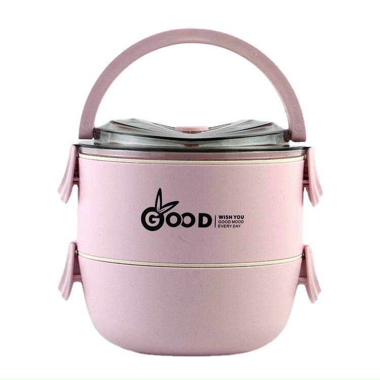 MVP2721 Hộp Cơm Lúa Mạch Chữ Good 2 Tầng Cao Cấp