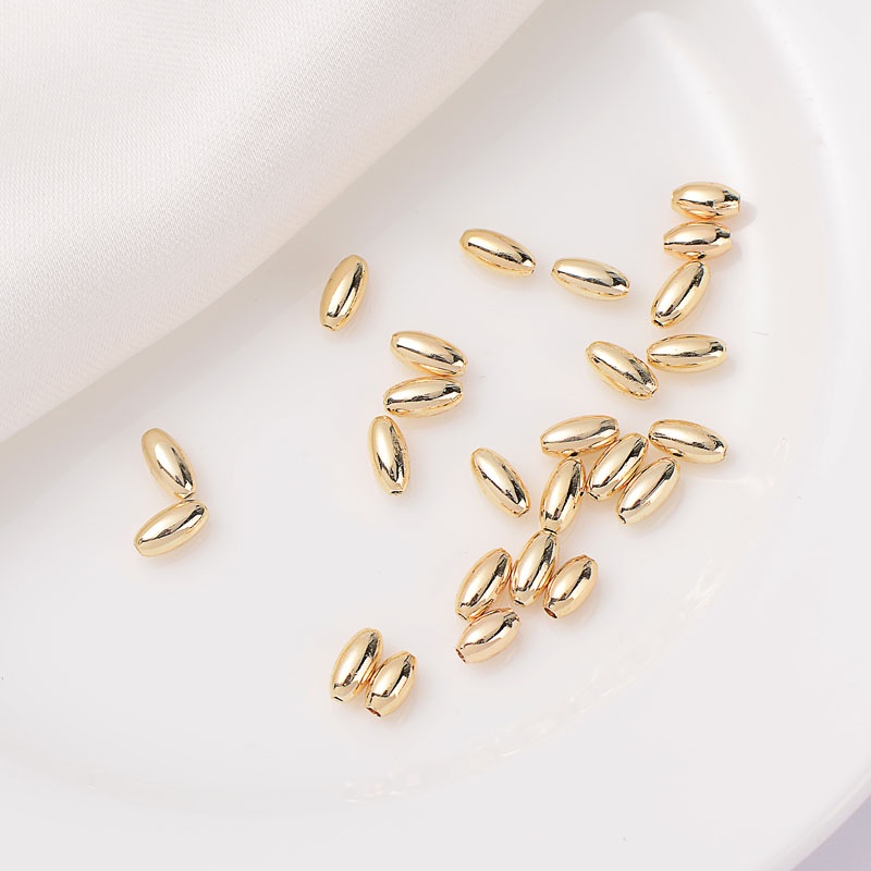 Bộ 10 Hạt Đồng 14K Dùng Làm Vòng Tay/Dây Chuyền diy