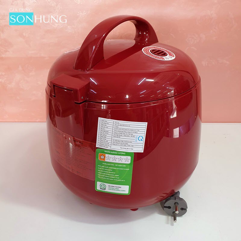 NỒI CƠM ĐIỆN COOKIN RM-NA05 DUNG TÍCH 0.5 LÍT  màu đỏ nhập khẩu Hàn Quốc