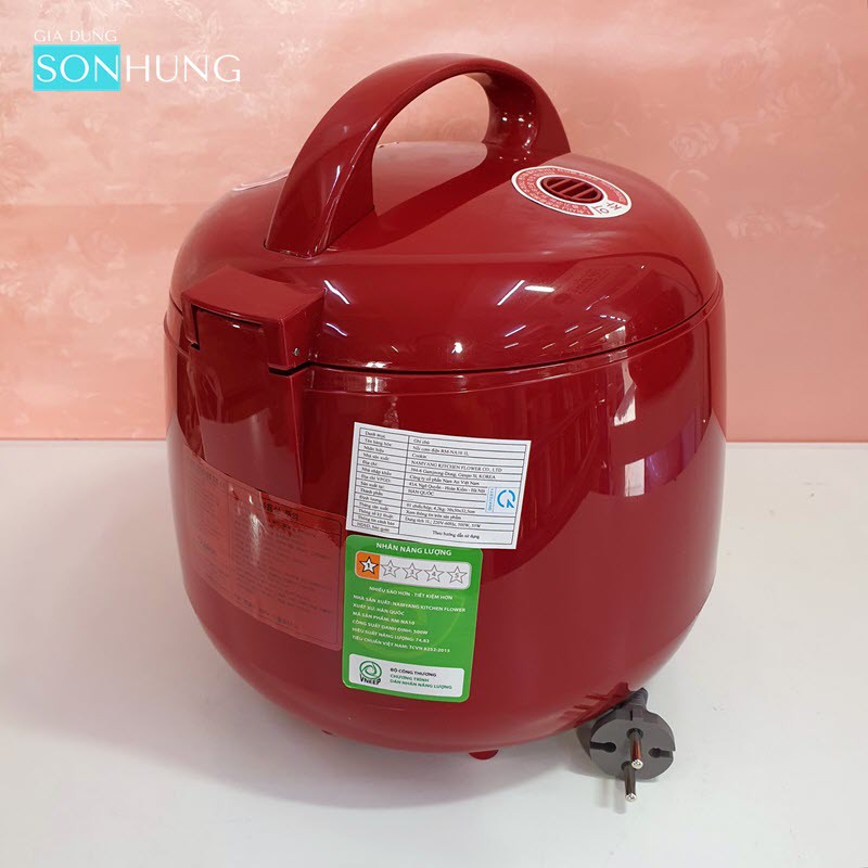 NỒI CƠM ĐIỆN COOKIN RM-NA05 DUNG TÍCH 0.5 LÍT [BH 24 THÁNG] màu đỏ nhập khẩu Hàn Quốc