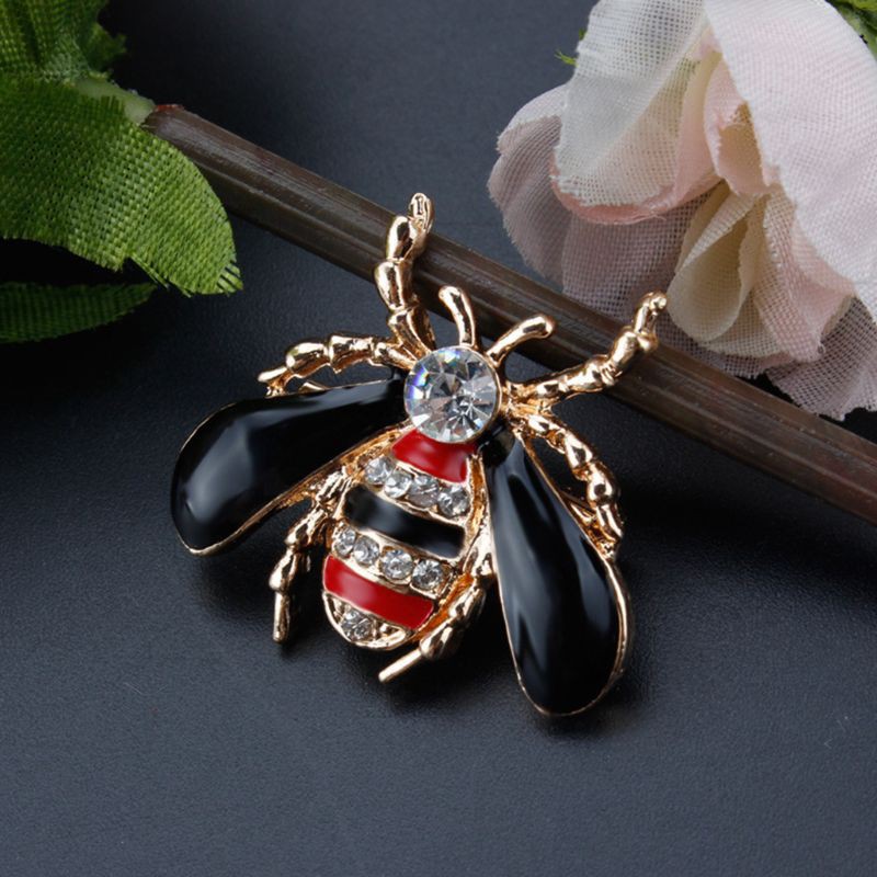 Ghim Cài Áo Hình Con Ong Đính Đá Nhân Tạo Thời Trang Cho Nữ