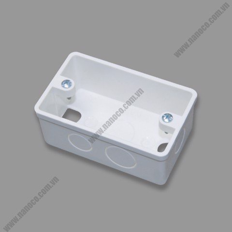Hộp Chụp MCB 2Pha Nanoco,Đế Âm Cầu Dao Tự Động NaNoCo